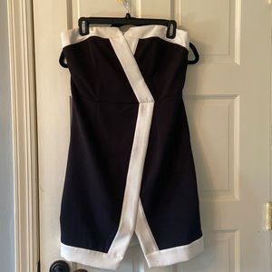 DO+BE black and white strapless dress